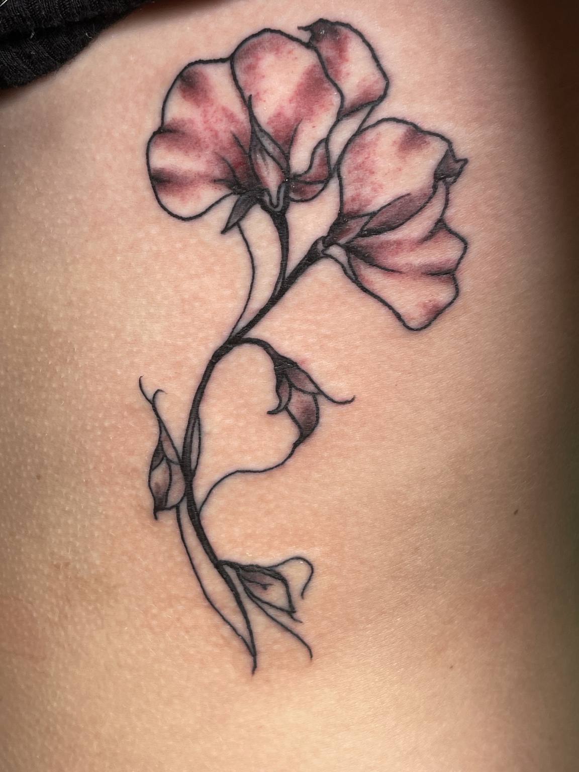 2020 watercolor flower tattoo