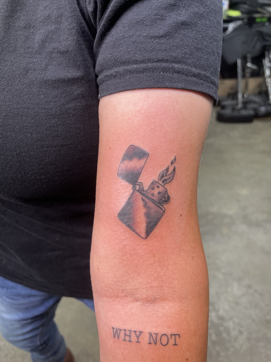 Rabbit and card themed tattoo