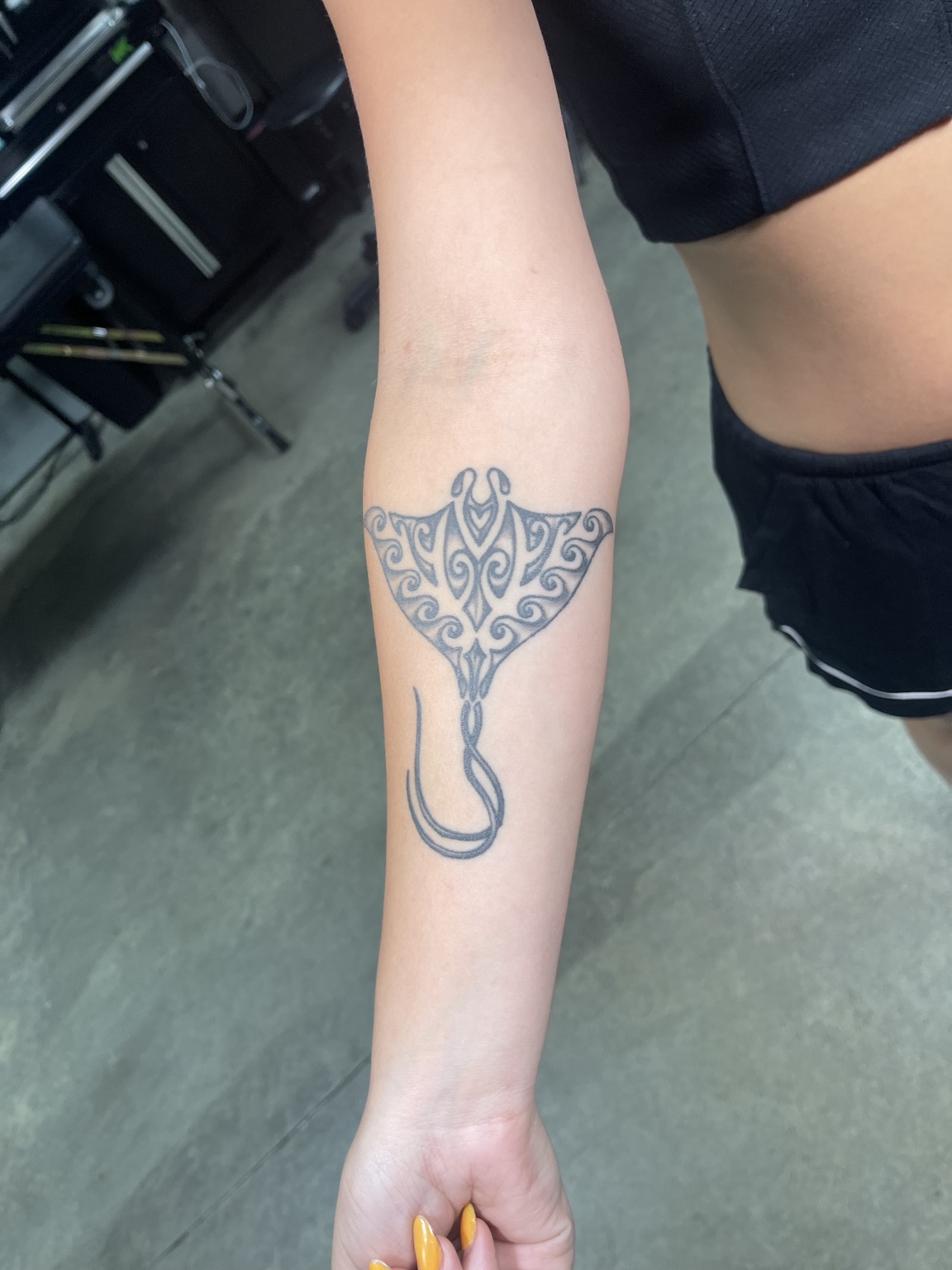 Cat outline foot tattoo