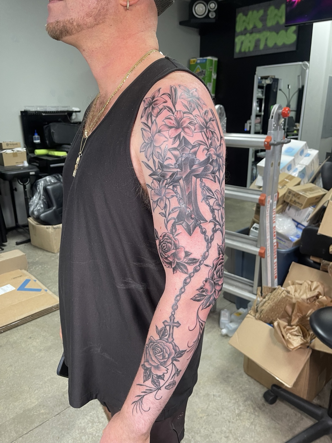 Completed black and grey full sleeve