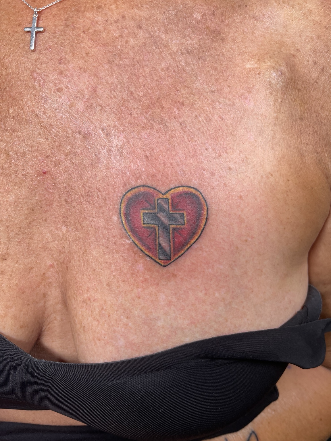 Heart memorial tattoo