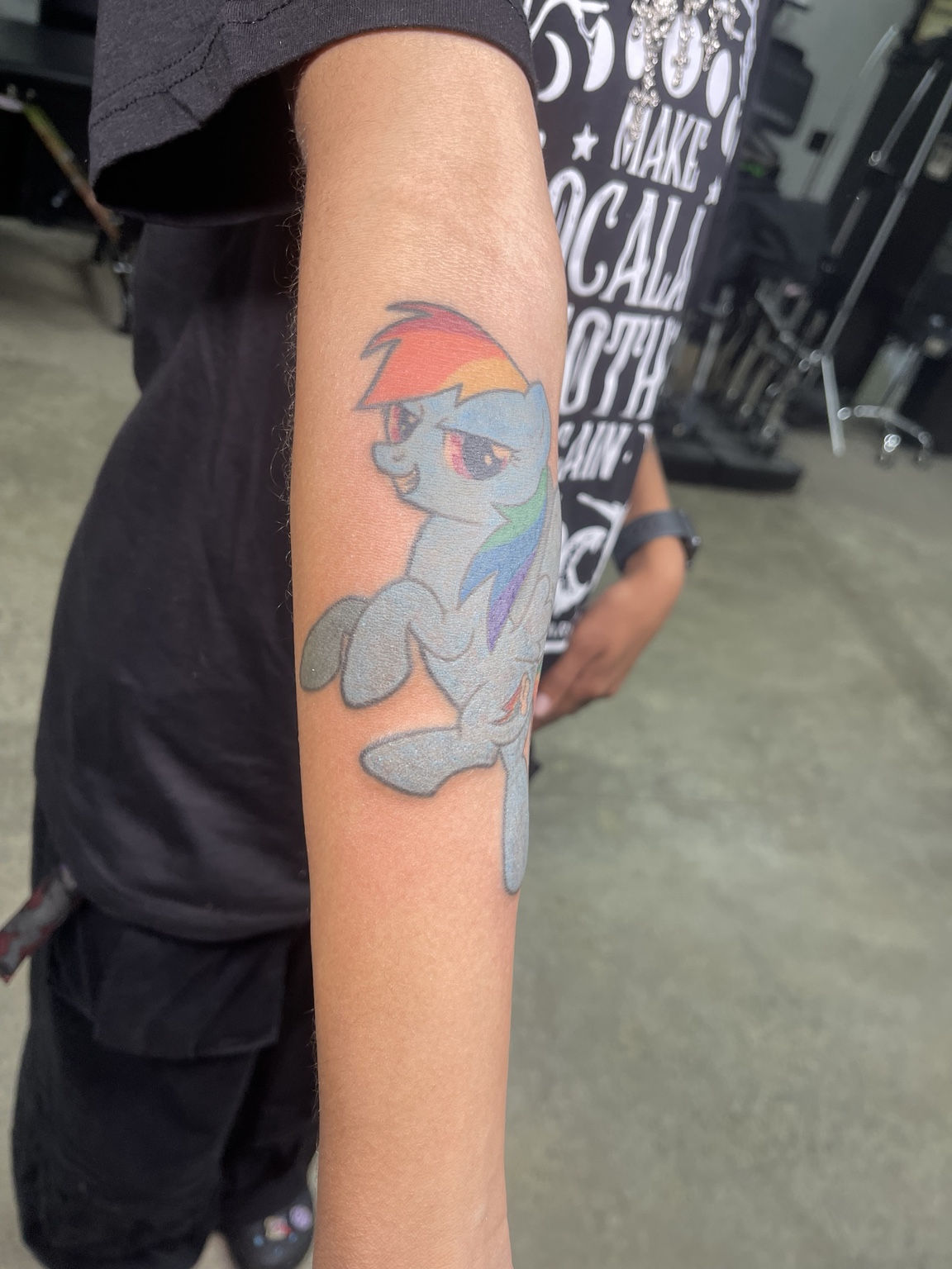 Color cartoon tattoo