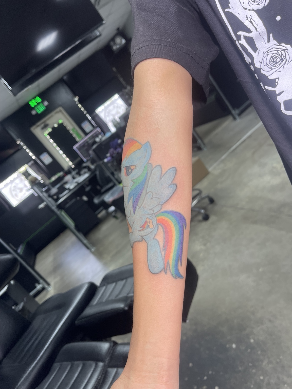 Color cartoon tattoo