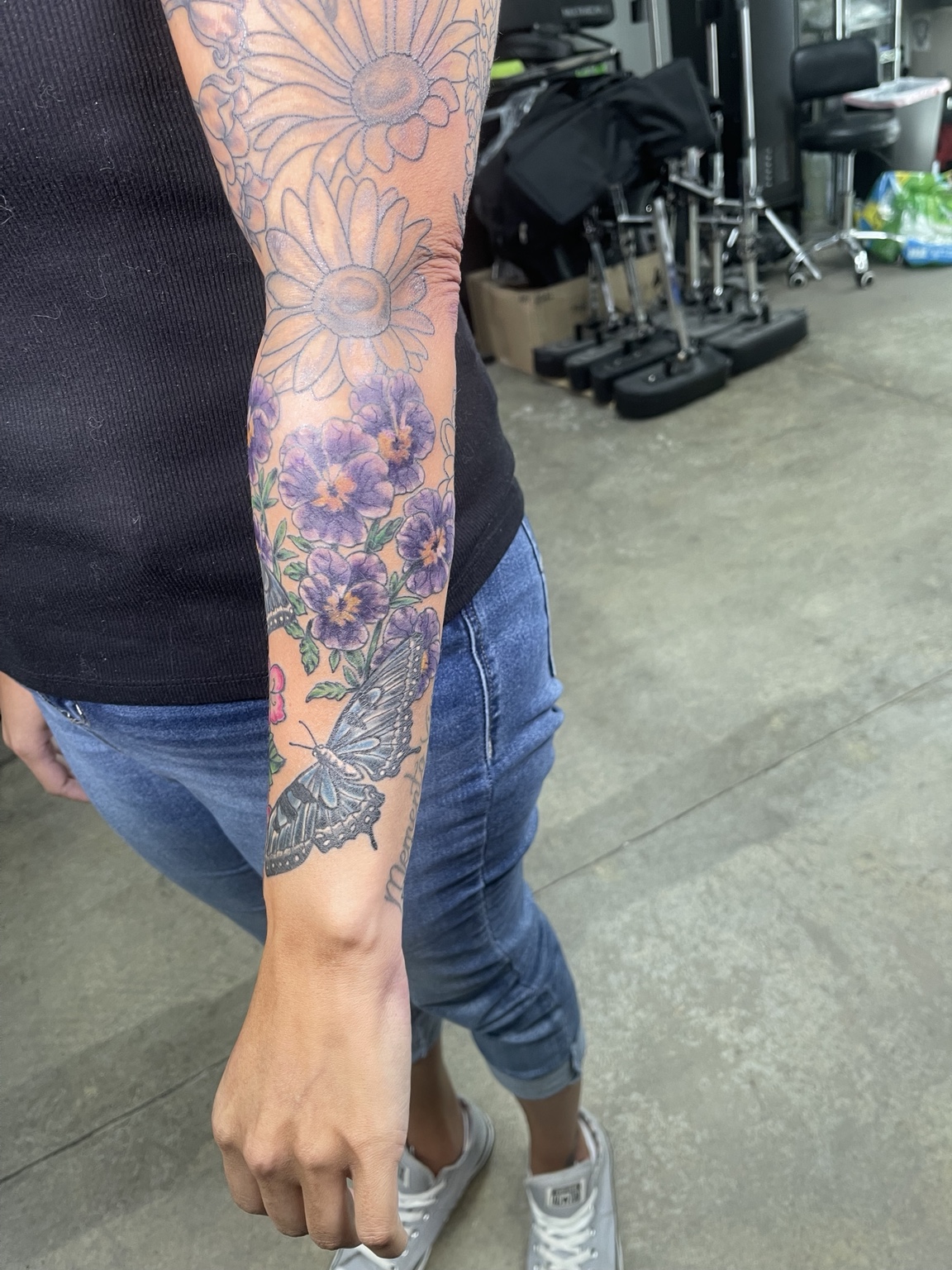 Floral arm project view one