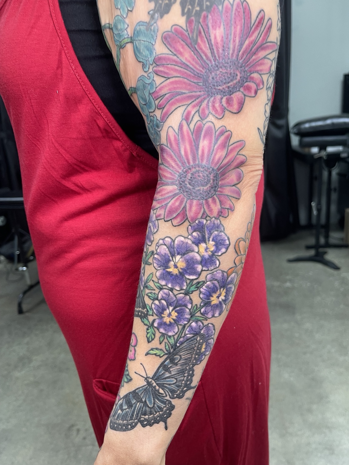 Floral arm project view five