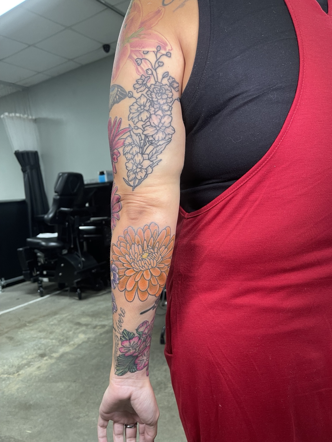 Floral arm project view nine