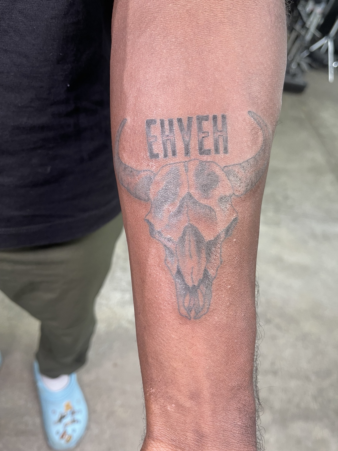 Bull skull tattoo