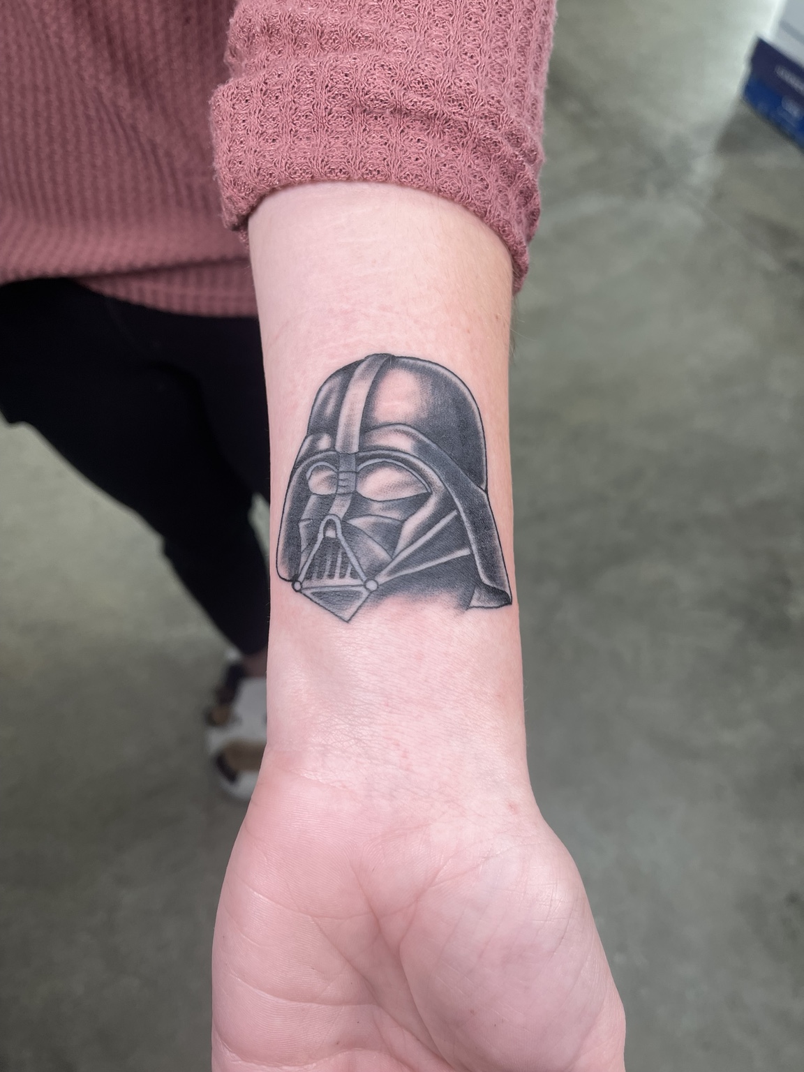 Darth Vader wrist tattoo