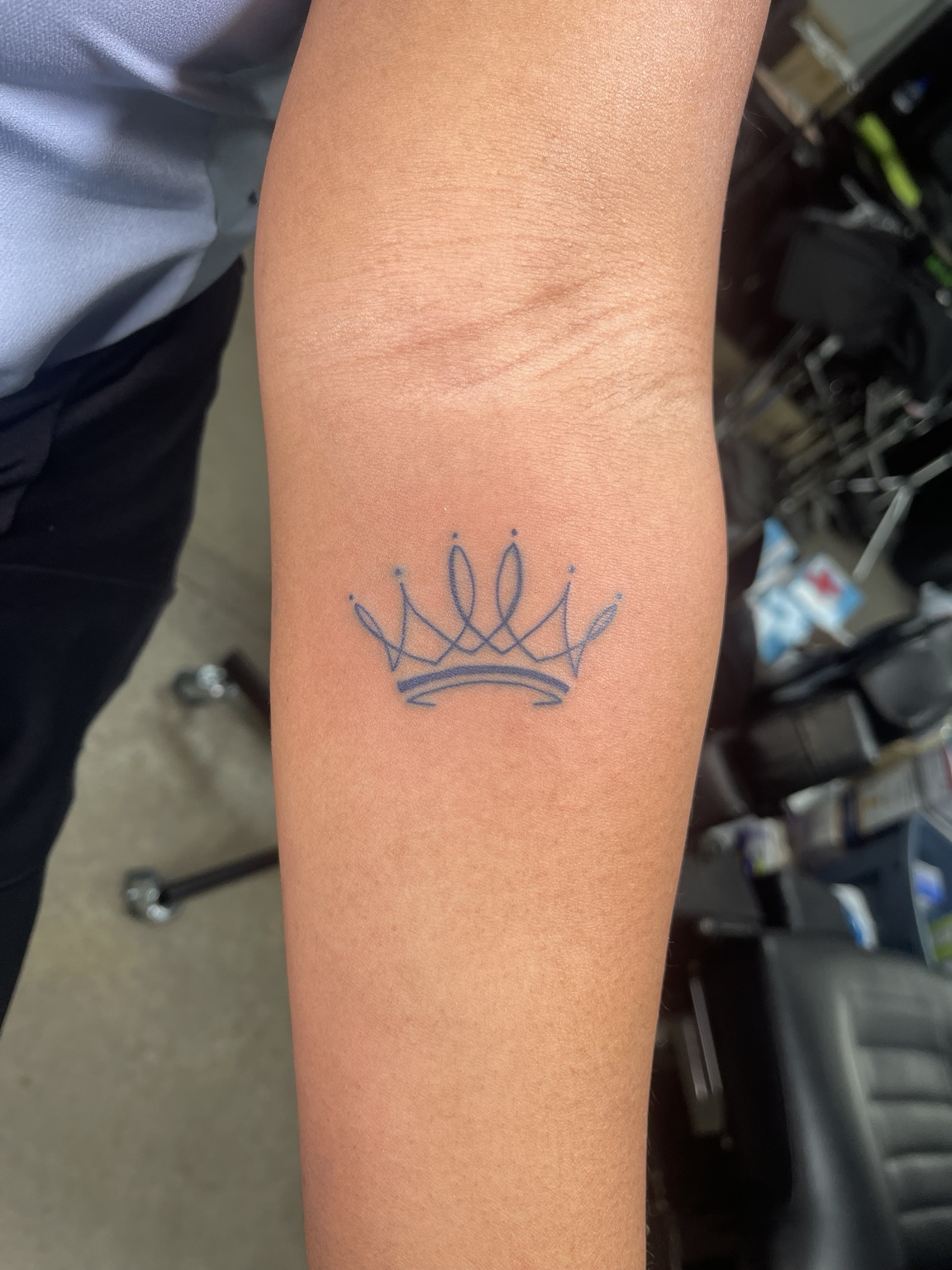 Small crown tattoo