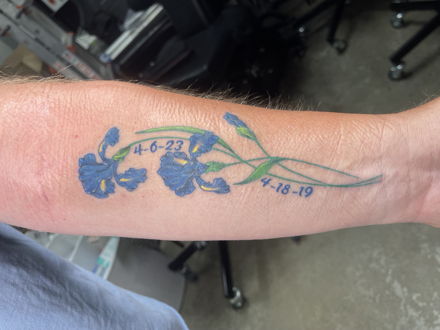 Color scorpion style forearm tattoo