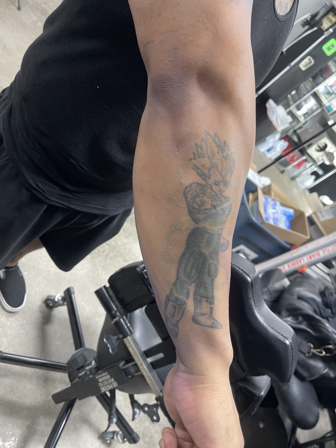 Floral forearm tattoo additional view