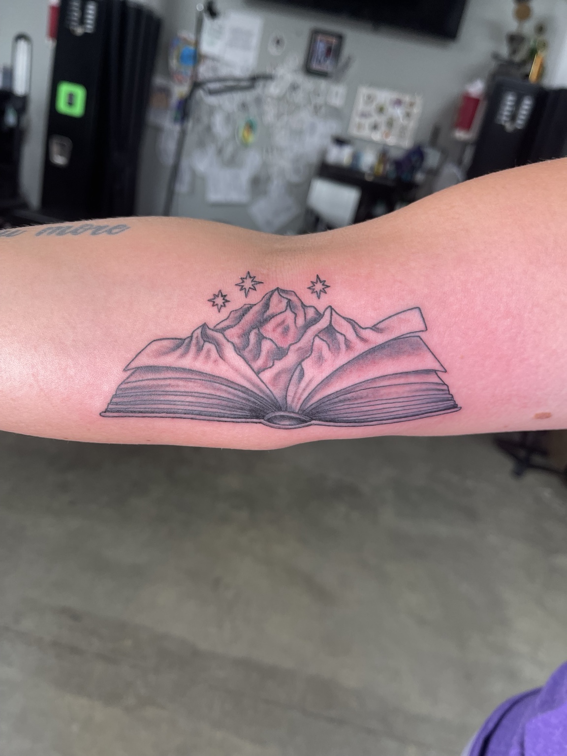 Open book tattoo second view