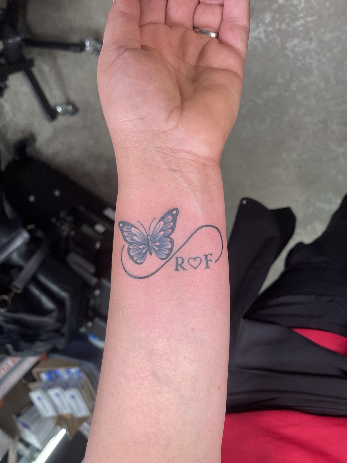 Butterfly memorial tattoo