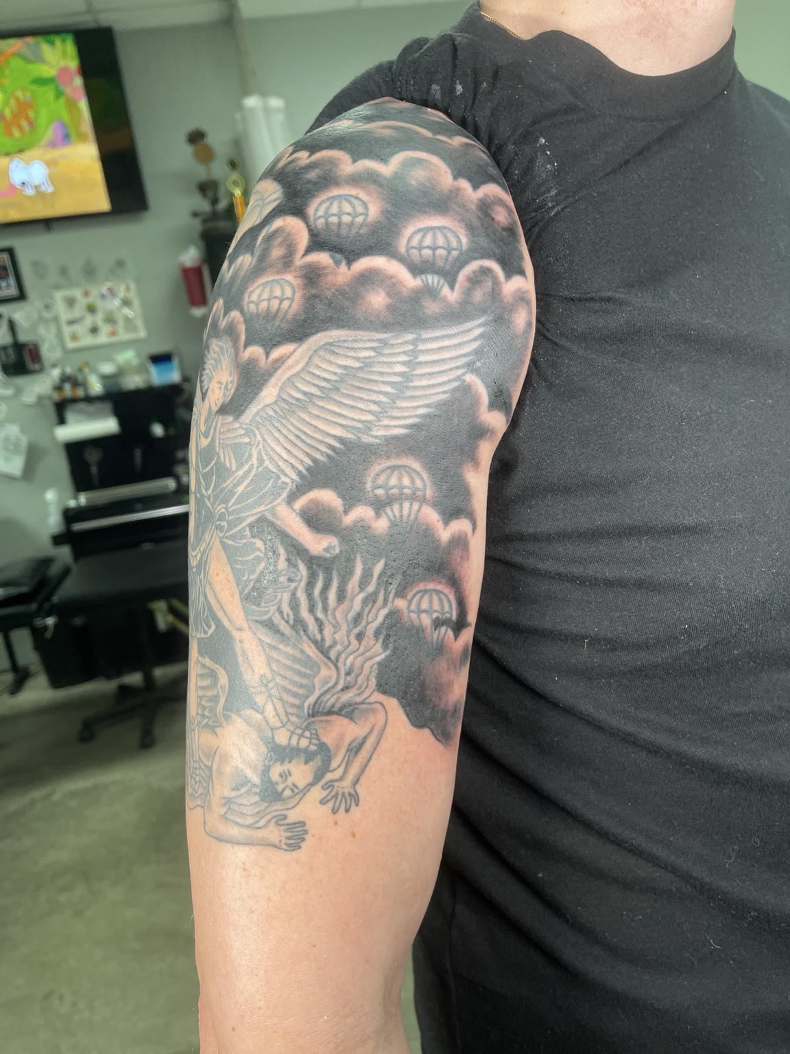 Completed Japanese-style sleeve section