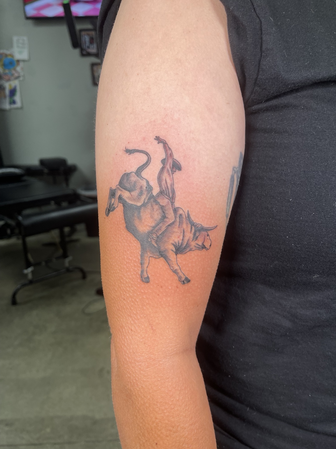 Horse and rider tattoo
