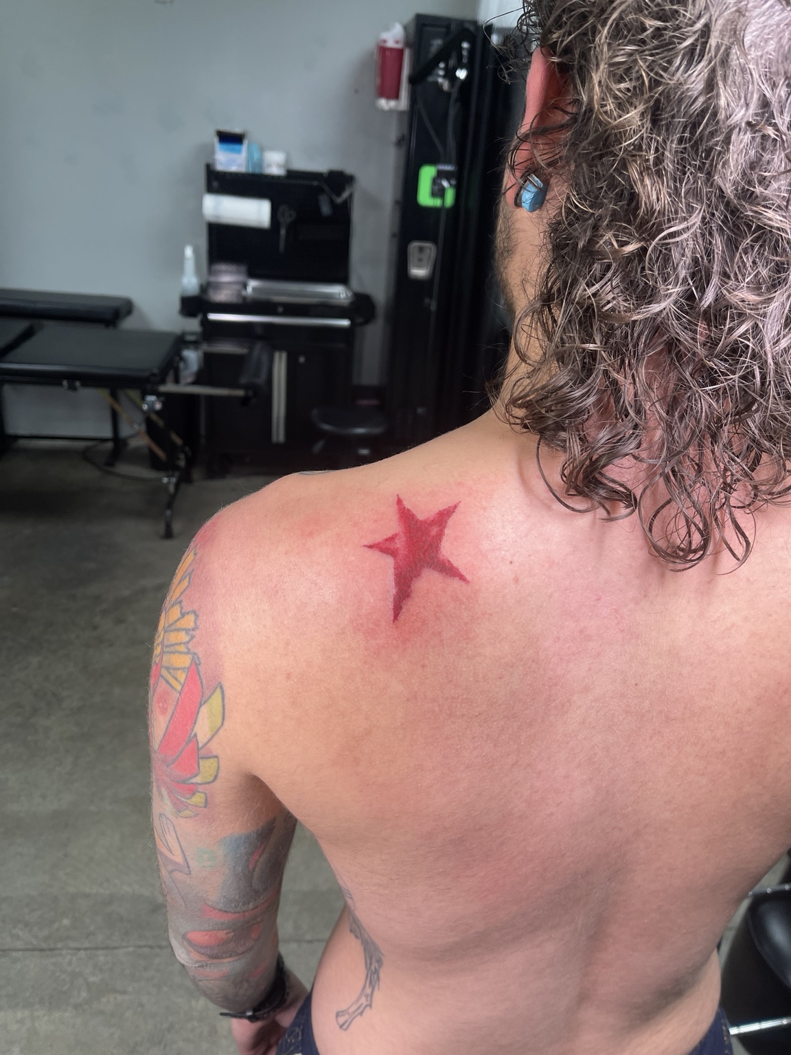 Star shoulder tattoo