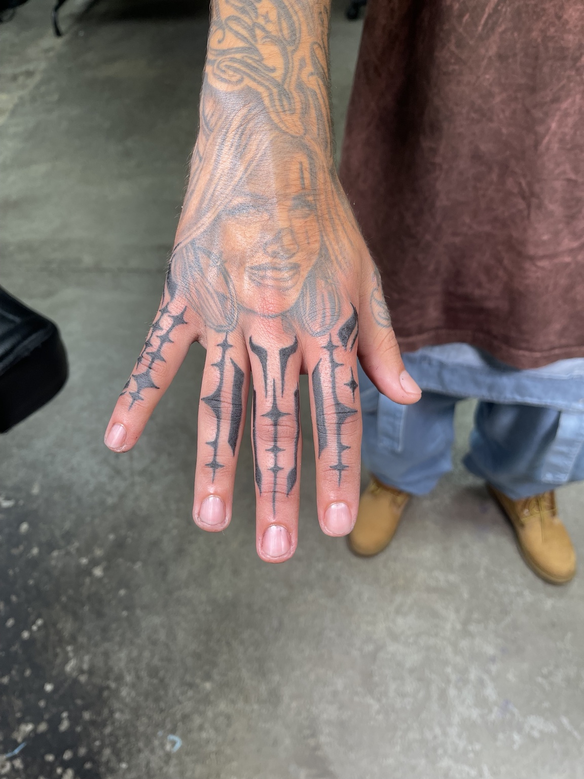 Hand tattoo full view